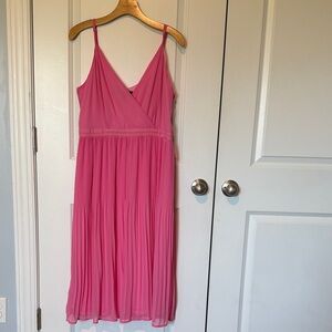Lulu's Bright Pink Midi Dress